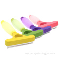 Silicone Handle Pet Deshedding Tool Dog Hair Remover